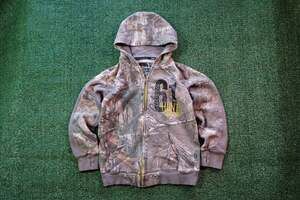 Cabela's Realtree Camo Full Zip Hoodie Boys Size Large